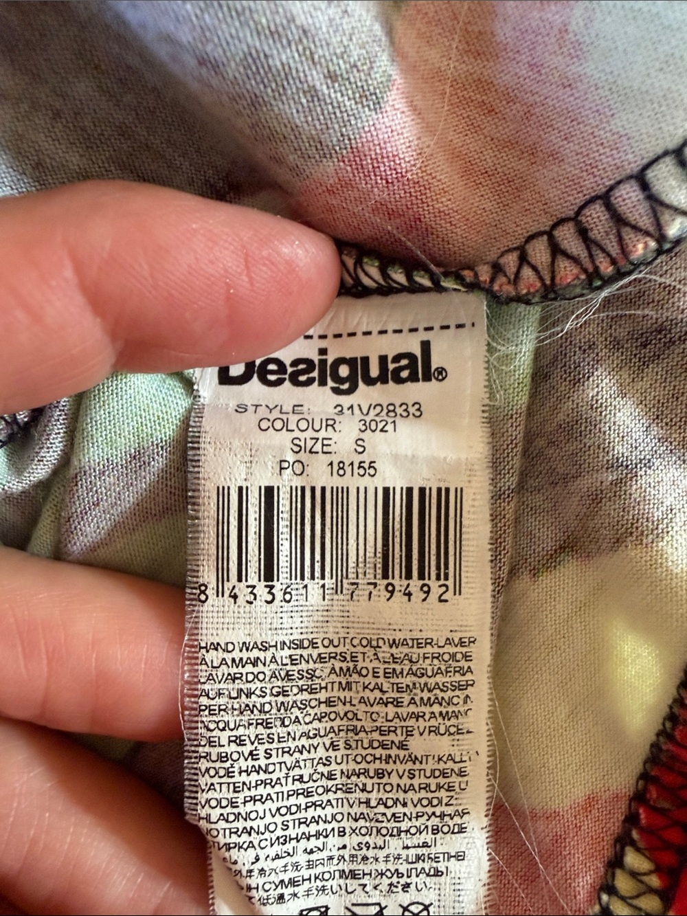 Desigual Multicolor Scoop Neck Patterned Dress - Picture 3 of 4